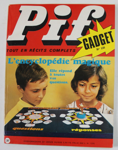 PIF , GADGET , No. 138  , OCTOBRE  , 1971 , LIPSA GADGET