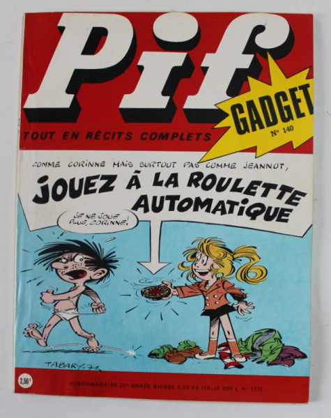 PIF , GADGET , No. 140  , OCTOBRE  , 1971 , LIPSA GADGET