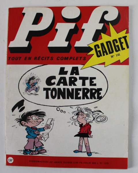 PIF , GADGET , No. 141  , NOVEMBRE  , 1971 , LIPSA GADGET