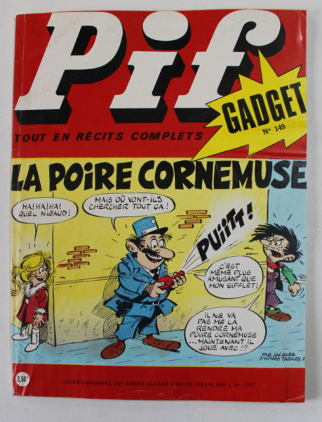 PIF , GADGET , No. 149 , JANVIER , 1972 , LIPSA GADGET, PREZINTA HALOURI DE APA *