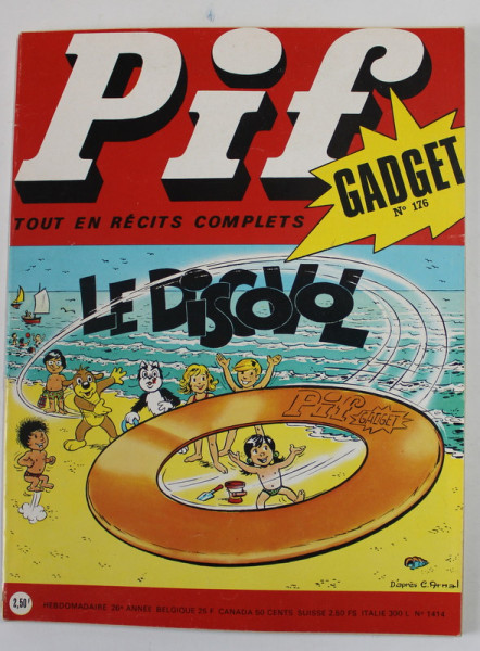 PIF , GADGET , No. 176 , JUILLET , 1972 , LIPSA GADGET