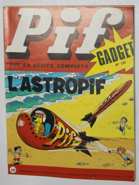 PIF , GADGET , No. 178  , JUILLET   , 1972 , LIPSA GADGET
