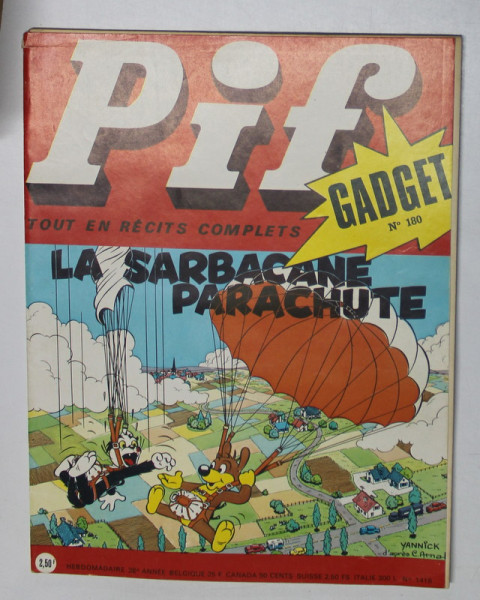 PIF , GADGET , No. 180  , JUILLET , 1972 , LIPSA GADGET