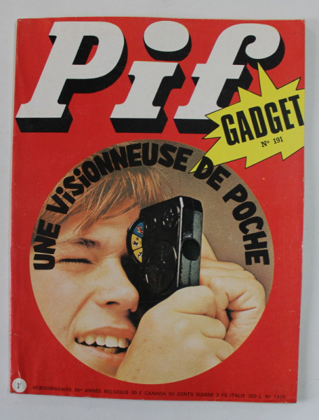 PIF , GADGET , No. 191 , OCTOBRE , 1972 , LIPSA GADGET