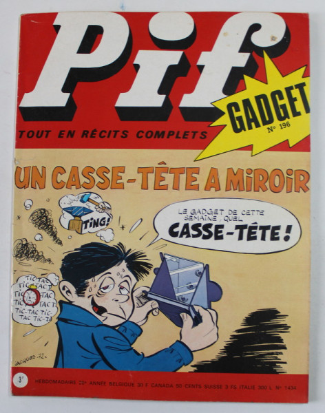 PIF , GADGET , No. 196 , NOVEMBRE, 1972 , LIPSA GADGET