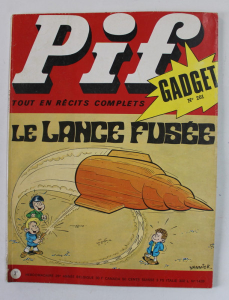 PIF , GADGET , No. 201  , JANVIER , 1973
