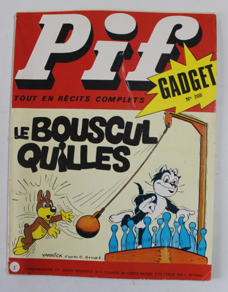 PIF , GADGET , No. 208  , FEVRIER  , 1973 , LIPSA GADGET