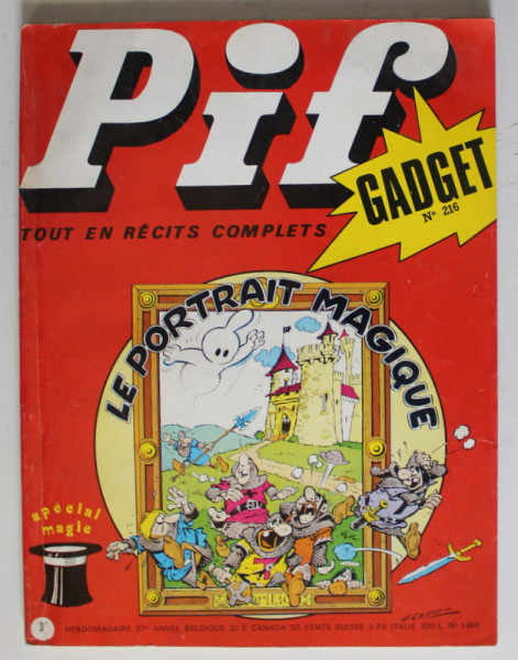 PIF GADGET , NO. 216 , AVRIL 1973 *CONTINE GADGET