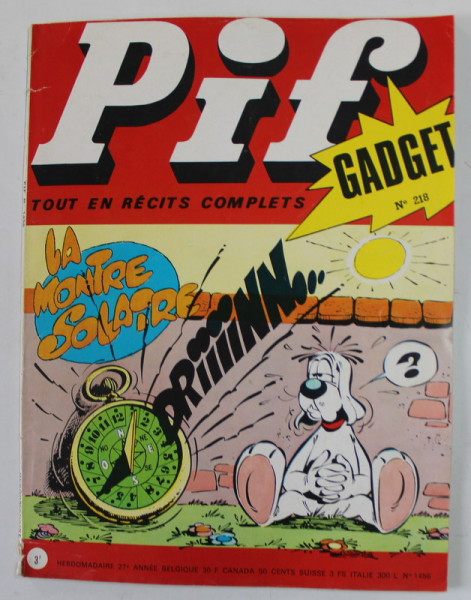PIF , GADGET , No. 218  , MAI  , 1973 , LIPSA GADGET