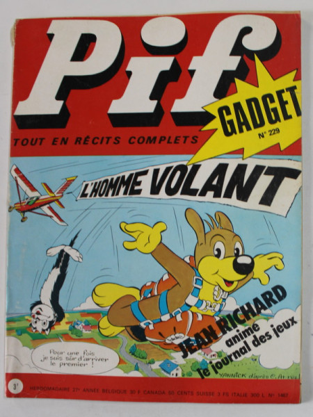 PIF , GADGET , No. 229  , JUILLET  , 1973 , LIPSA GADGET * MICI DEFECTE COTOR