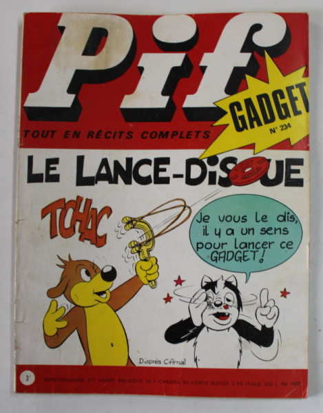 PIF , GADGET , No. 234 , AOUT , 1973 , LIPSA GADGET