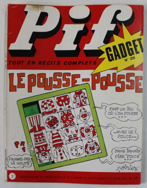 PIF , GADGET , No. 235 , AOUT , 1973 , LIPSA GADGET