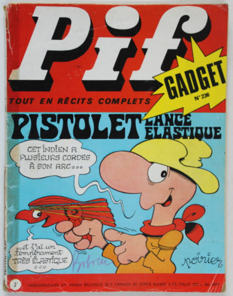 PIF , GADGET , No. 236 , SEPTEMBRE , 1973 , LIPSA GADGET