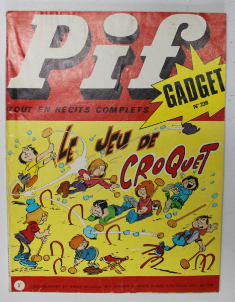 PIF , GADGET , No. 238 , SEPTEMBRE, 1973 , LIPSA GADGET