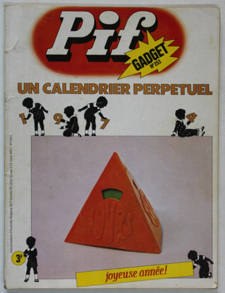 PIF , GADGET , No. 253 , DECEMBRE  , 1973 , LIPSA GADGET * MIC DEFECT COPERTA