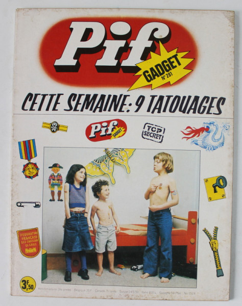 PIF , GADGET , No. 281 , JUILLET , 1974  , LIPSA GADGET