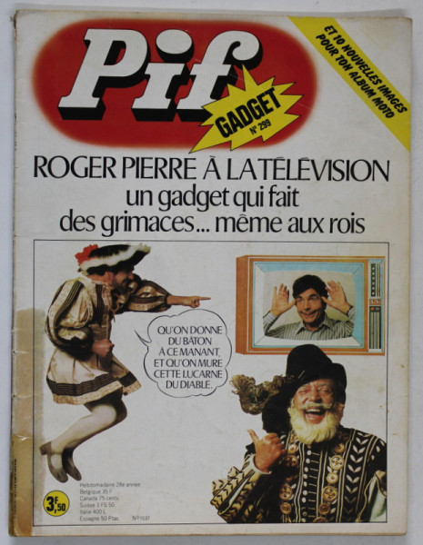PIF , GADGET , No. 299 , NOVEMBRE , 1974 , LIPSA GADGET * COTOR LIPIT CU SCOTCH