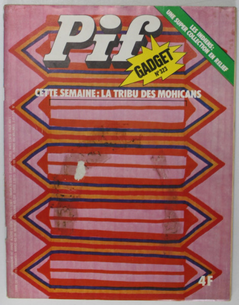 PIF , GADGET , No. 323 , AVRIL  , 1975  *LIPSA GADGET , LIPSA FRAGMENT COPERTA SPATE