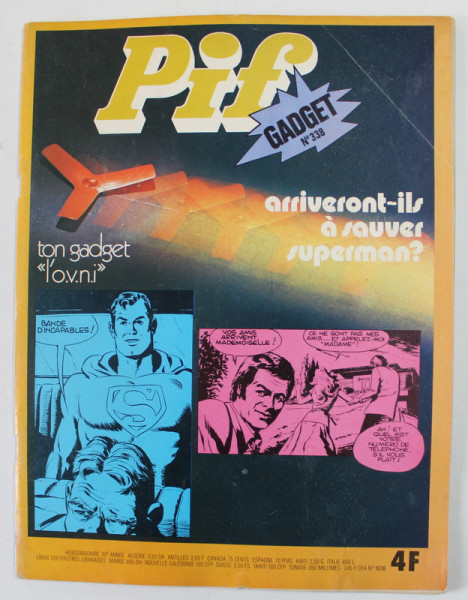 PIF , GADGET , No. 338  , AOUT , 1975 , LIPSA GADGET