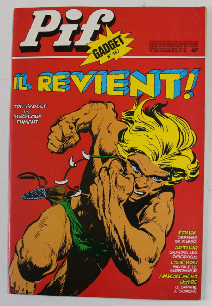 PIF , GADGET , No. 357 , DEC., 1975 , LIPSA GADGET * MICI DEFECTE