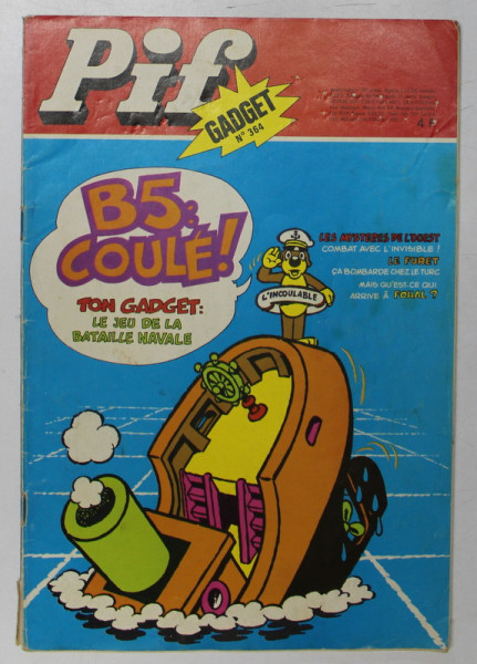 PIF , GADGET , no. 364 , FEVR. , 1976, LIPSA GADGET