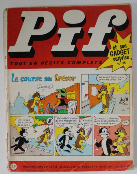 PIF , GADGET , no. 38 , NOVEMBRE , 1969 , LIPSA GADGET