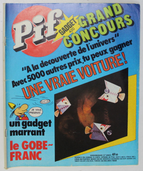 PIF , GADGET , no. 420 , AVRIL  , 1977 , LIPSA GADGET