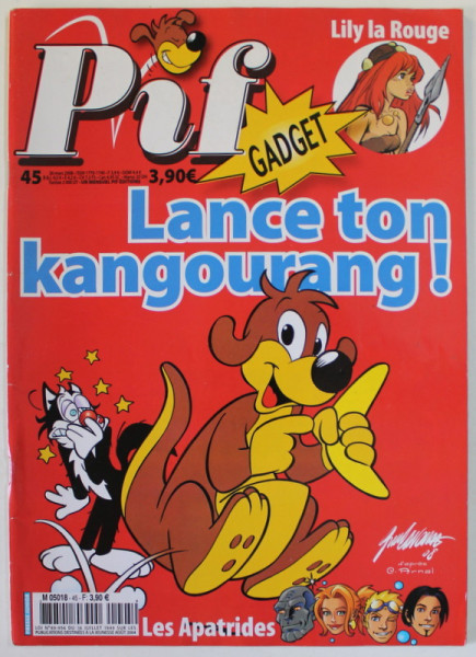 PIF GADGET , no. 45 ,  REVISTA DE BENZI DESENATE IN LB. FRANCEZA , 2008, LIPSA GADGET