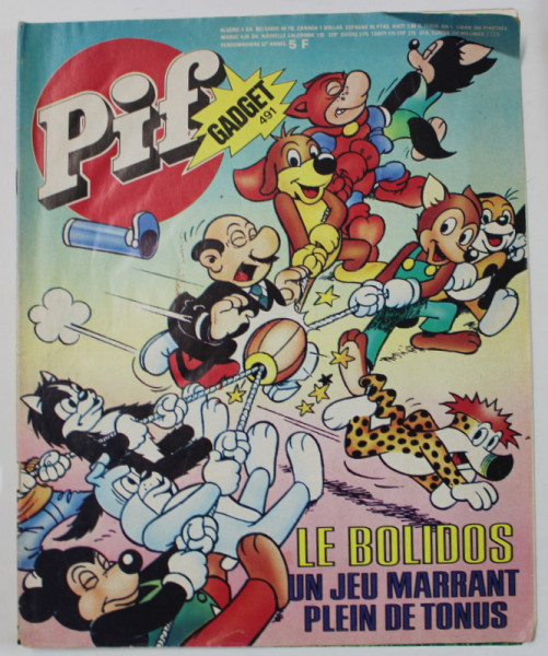 PIF GADGET , no. 491 , AOUT , 1978 , REVISTA DE BENZI DESENATE IN LIMBA FRANCEZA