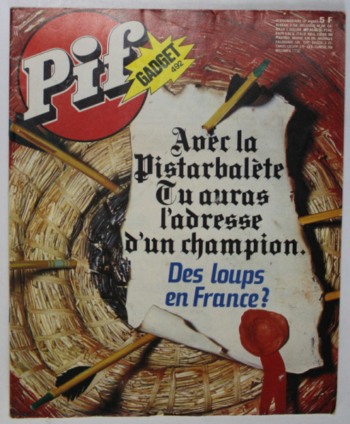 PIF , GADGET , no. 492 , AOUT , 1978 , LIPSA GADGET