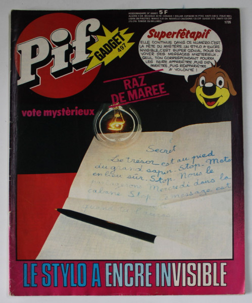 PIF , GADGET , no. 497 , OCTOBRE , 1978 ,  LIPSA GADGET