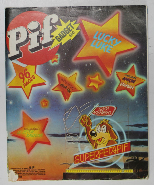 PIF , GADGET , no. 500 , OCTOBRE , 1978, LIPSA GADGET