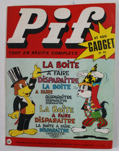 PIF , GADGET , No. 84 , SEPTEMBRE , 1970 , LIPSA GADGET