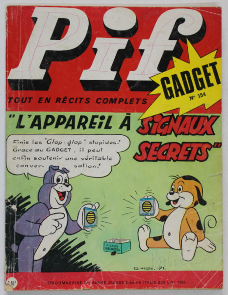 PIF , GADGET , No.154 , 1971 , LIPSA GADGET * DEFECT COPERTA