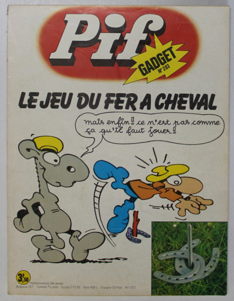 PIF , GADGET , no.283 , JUILLET  ,1974 , LIPSA GADGET