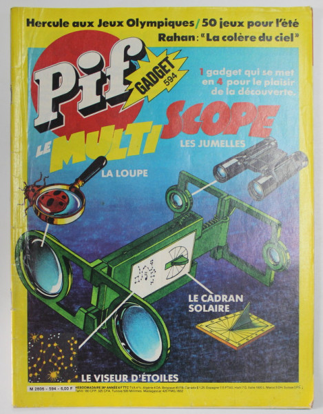 PIF , GADGET , no.594,  AOUT , 1980 , LIPSA GADGET