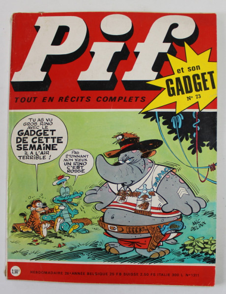 PIF , GADGET , No.73 , JUILLET  , 1970 , LIPSA GADGET
