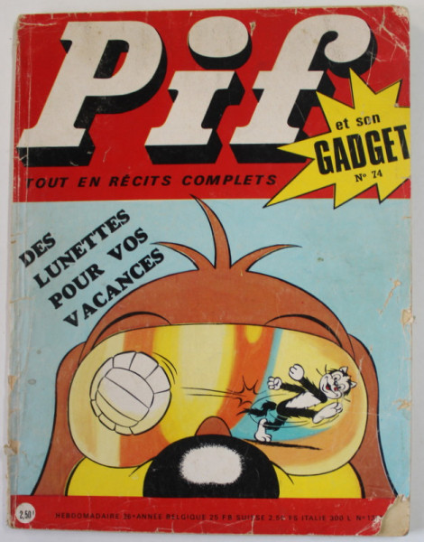 PIF , GADGET , NO.74 , AOUT 1970 , LIPSA GADGET