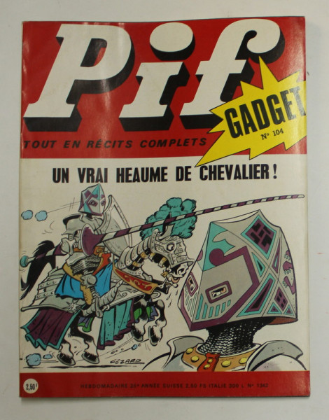 PIF GADGET , NR. 104  , 26e  ANEE , FEVRIER  ,  1971 , LIPSA GADGET *