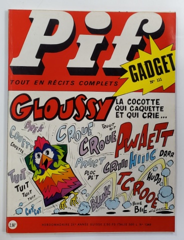 PIF GADGET , NR. 111  , 26e  ANEE , AVRIL , 1971 , LIPSA GADGET *