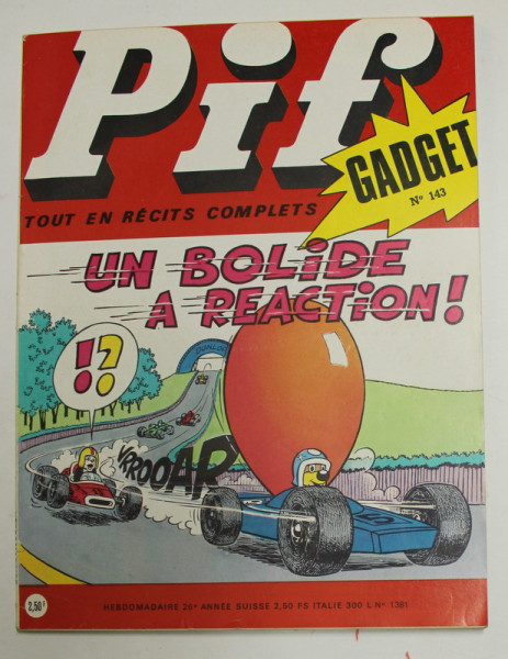 PIF GADGET , NR. 143  , 26e  ANEE , NOVEMBRE  , 1971 , LIPSA GADGET *