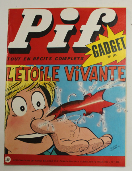 PIF GADGET , NR. 171  , 30e  ANEE , JUILLET   , 1975 , LIPSA GADGET *