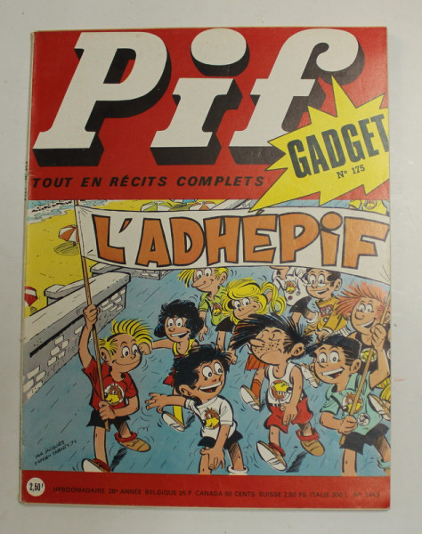 PIF GADGET , NR. 175  , 26e  ANEE , JUIN    , 1972 , LIPSA GADGET *