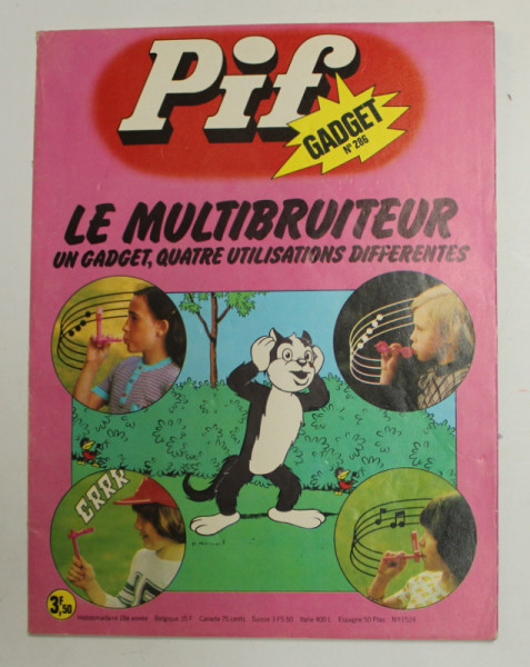 PIF GADGET , NR. 286  , 28 e  ANEE , AOUT   , 1974 , LIPSA GADGET