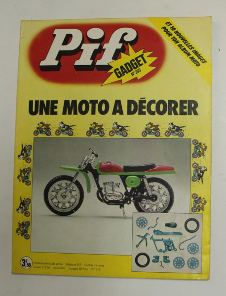 PIF GADGET , NR. 293  , 28e  ANEE , OCTOBRE, 1974 , LIPSA GADGET *