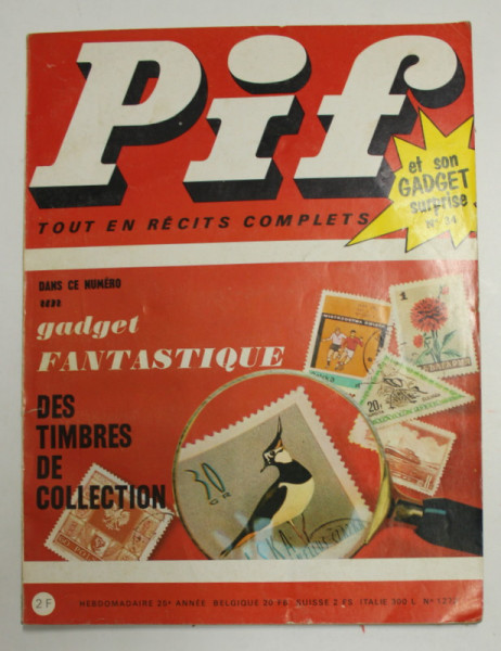 PIF GADGET , NR. 34 , 25 e  ANEE , OCTOBRE  , 1969 , LIPSA GADGET *
