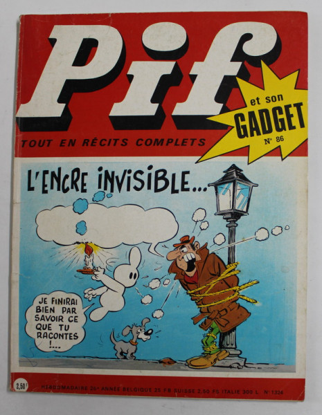 PIF , GADGET , NR. 86 , OCTOBRE , 1970 , LIPSA GADGET, MICI URME DE UZURA