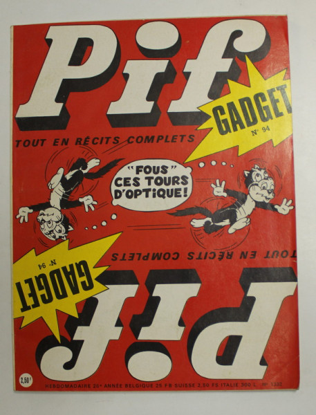 PIF GADGET , NR. 94 , 26 ANEE , ANII '70  , LIPSA GADGET *
