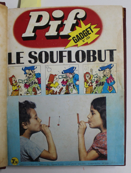 PIF , GADGET , REVISTA CU BENZI DESENATE , COLIGAT DE 5 NUMERE DISPARATE , ANII '60 - ' 70