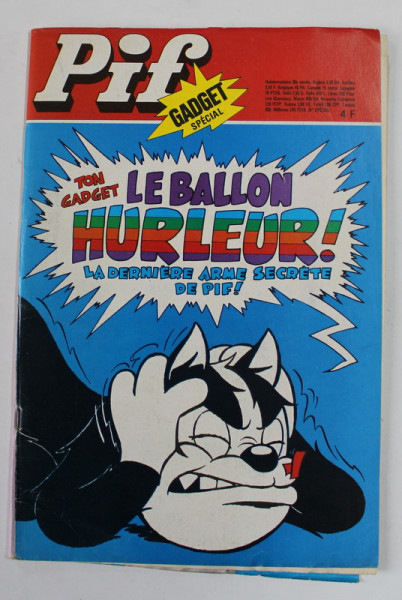 PIF , GADGET SPECIAL , LE BALLON HURLEUR , ANII '70